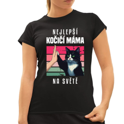 Nejlepší kočičí máma na světě  - dámské tričko s potiskem