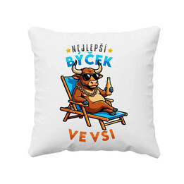 Nejlepší býček ve vsi - polštář s potiskem