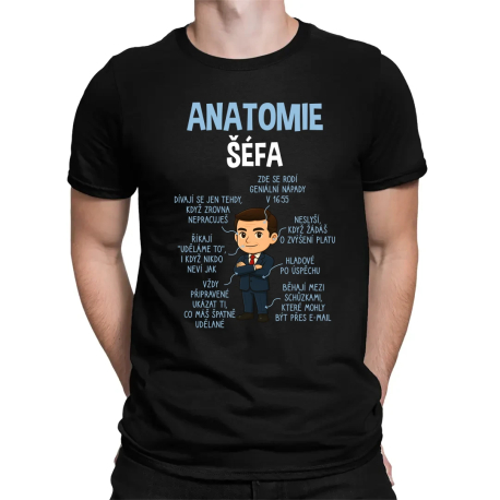 Anatomie šéfa  - pánské tričko s potiskem