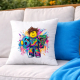 Barevné six seven - 67 – inspirováno Robloxem - polštář s potiskem