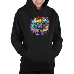 Barevné six seven - 67 – inspirováno Robloxem - dětská mikina s kapucí