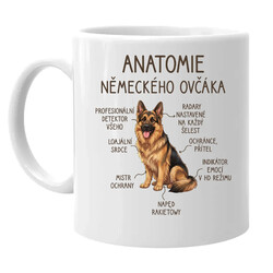 Anatomie německého ovčáka - hrnek s potiskem