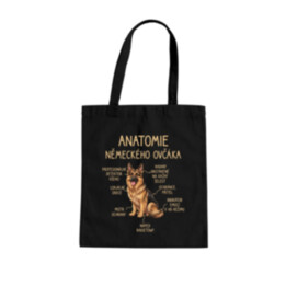 Anatomie německého ovčáka - taška s potiskem