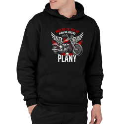 Mrzí mě to, ale už mám na víkend plány - motorka - pánská mikina s potiskem