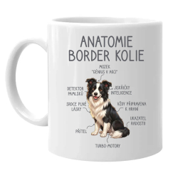 Anatomie border kolie - hrnek s potiskem