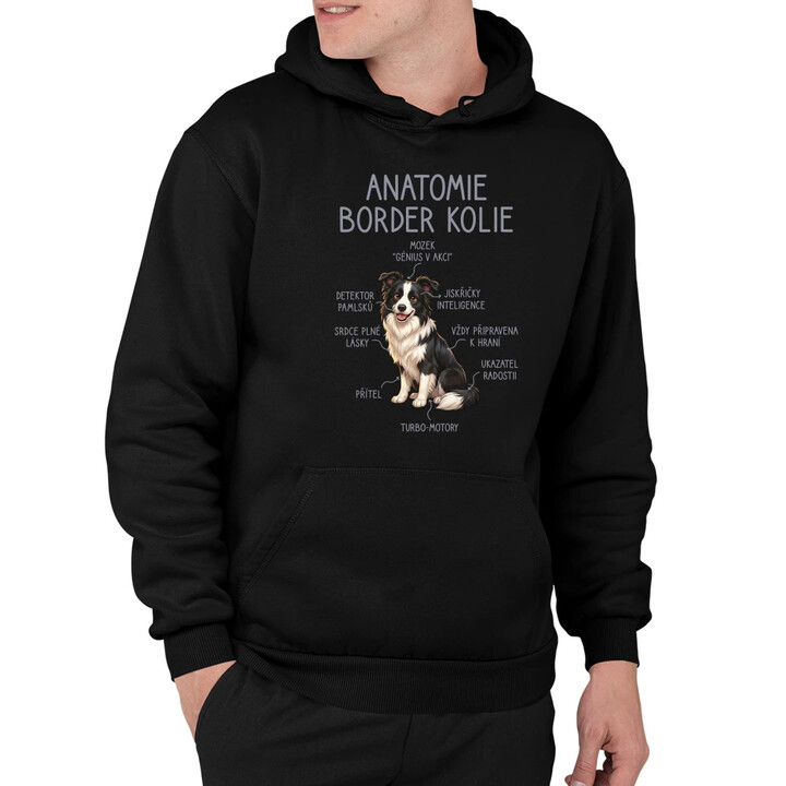 Anatomie border kolie - pánská mikina s potiskem