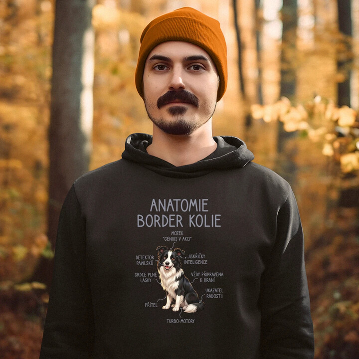 Anatomie border kolie - pánská mikina s potiskem