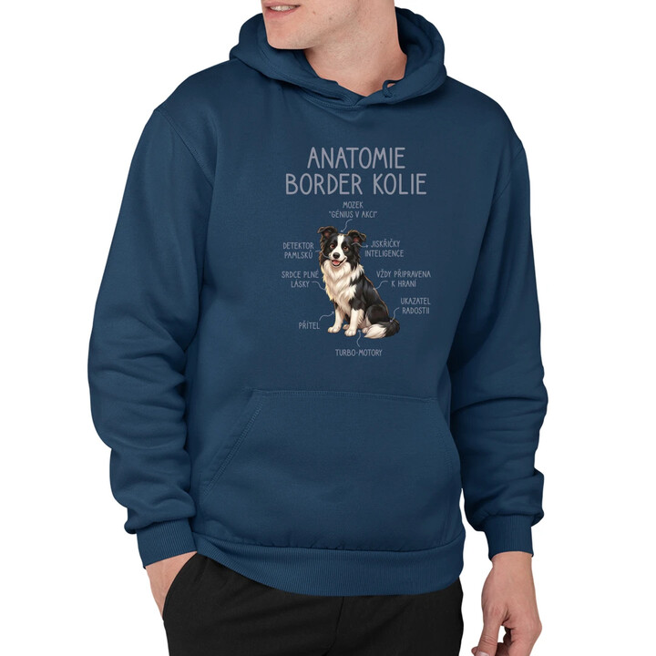 Anatomie border kolie - pánská mikina s potiskem