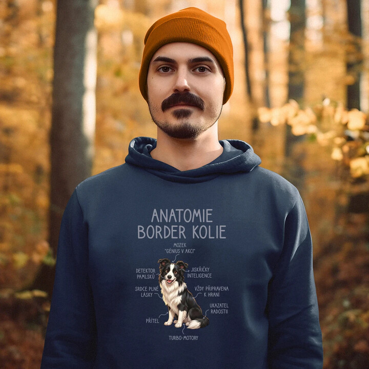 Anatomie border kolie - pánská mikina s potiskem