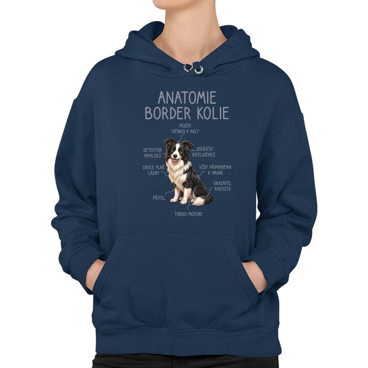 Anatomie border kolie - dámská mikina s potiskem