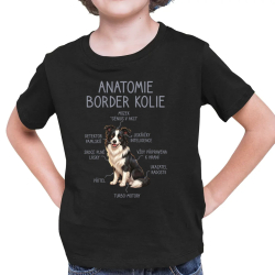 Anatomie border kolie - dětské tričko s potiskem