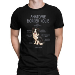 Anatomie border kolie - pánské tričko s potiskem