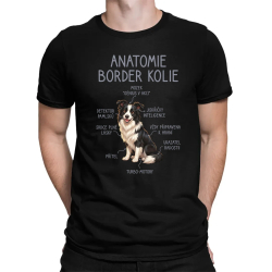 Anatomie border kolie - pánské tričko s potiskem