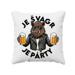 Je švagr, je párty - polštář s potiskem