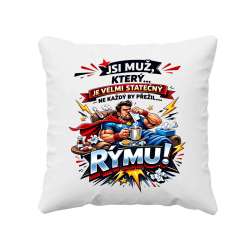 Jsi muž, který … je velmi statečný - ne každý by přežil… rýmu! - polštář s potiskem