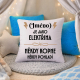 (Jméno) je jako elektřina - někdy kopne, někdy pohladí - polštář s potiskem - personalizovaný produkt