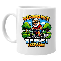 Důchodce. Teď si užívám - hrnek s potiskem