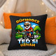 Důchodce. Teď si užívám - černý polštář s potiskem