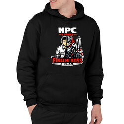 NPC v práci, finální boss doma - pánská mikina s potiskem