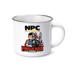 NPC ve škole, finální boss doma  - keramický smaltovaný hrneček s potiskem