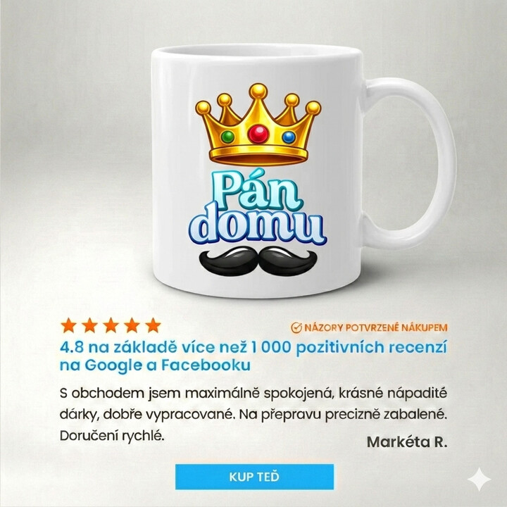 Pán domu - hrnek s potiskem