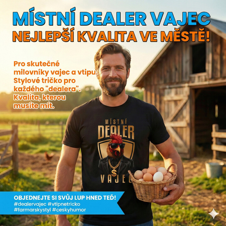 Místní dealer vajec v2 - pánské tričko s potiskem