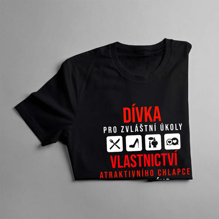 Dívka pro zvláštní úkoly - chlapce narozeného v říjnu - dámská trička  s potiskem