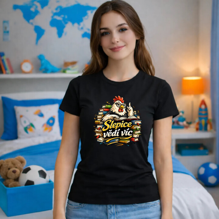 Slepice vědí víc  - dámské tričko s potiskem