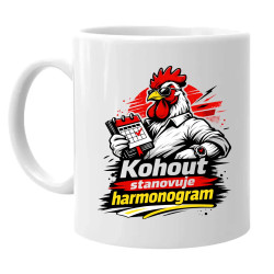 Kohout stanovuje harmonogram - hrnek s potiskem