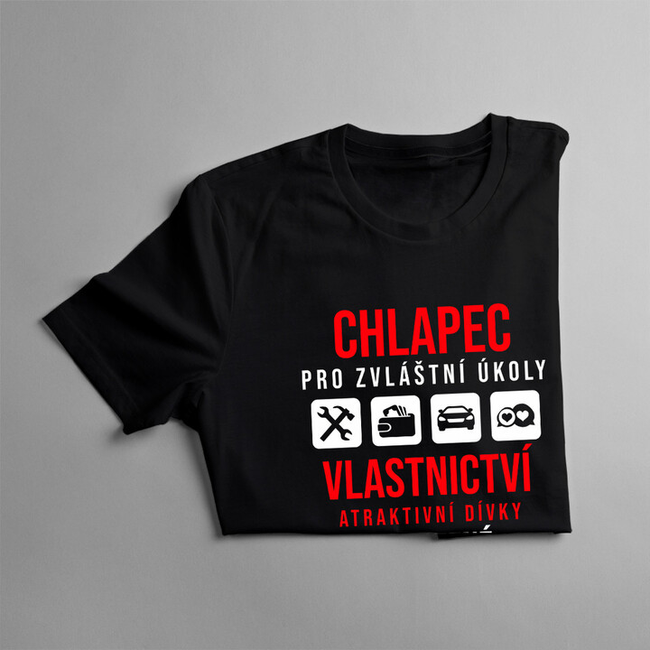 Chlapec pro zvláštní úkoly - dívky narozené v říjnu - pánská trička  s potiskem