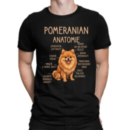 Pomeranian – anatomie - pánské tričko s potiskem