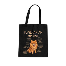 Pomeranian - anatomie - taška s potiskem