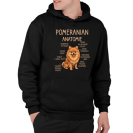 Pomeranian – anatomie - pánská mikina s potiskem