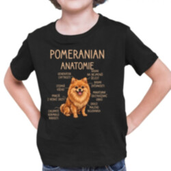 Pomeranian – anatomie - dětské tričko s potiskem