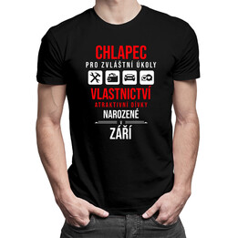 Chlapec pro zvláštní úkoly - dívky narozené v září - pánská trička  s potiskem