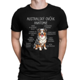 Australský ovčák - anatomie - pánské tričko s potiskem