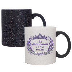 Jsi diamantem každé sezóny - magický hrnek  s třpytkami jako dárek