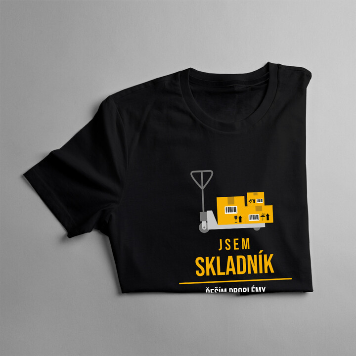 Jsem skladník - řeším problémy - Pánská trička  s potiskem
