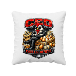 CEO: Chief Egg Officer - polštář s potiskem