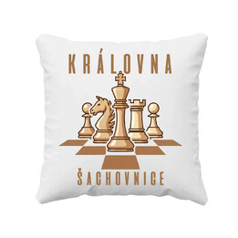 Královna šachovnice - polštář s potiskem