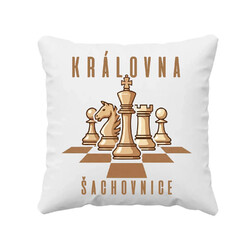 Královna šachovnice - polštář s potiskem