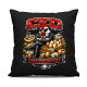 CEO: Chief Egg Officer - černý polštář s potiskem