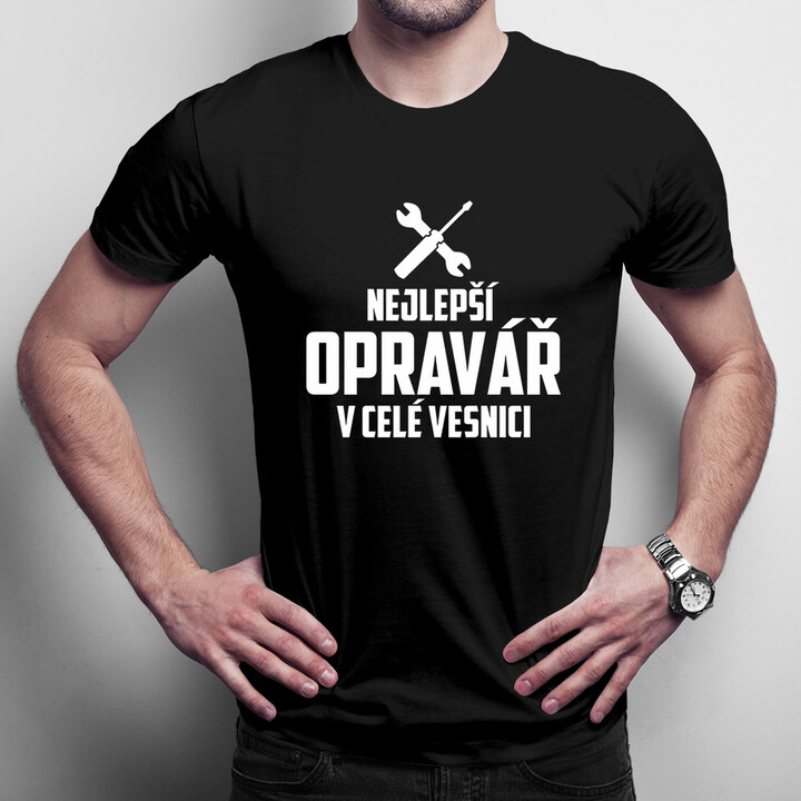 Nejlepší opravář v celé vesnici - Pánská trička  s potiskem
