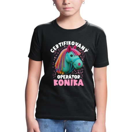 Certifikovaný operátor koníka - dětské tričko s potiskem