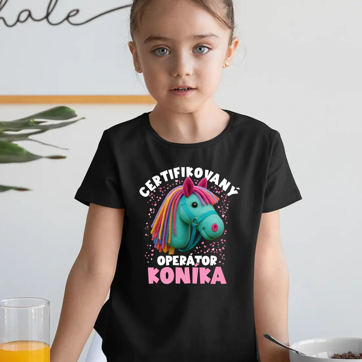 Certifikovaný operátor koníka - dětské tričko s potiskem