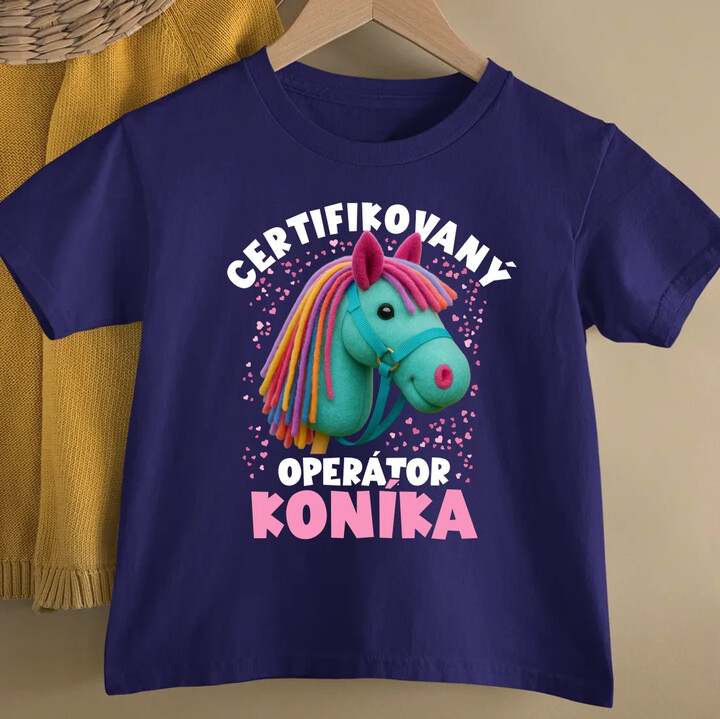 Certifikovaný operátor koníka - dětské tričko s potiskem