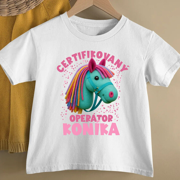 Certifikovaný operátor koníka - dětské tričko s potiskem