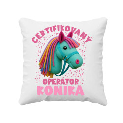 Certifikovaný operátor koníka - polštář s potiskem