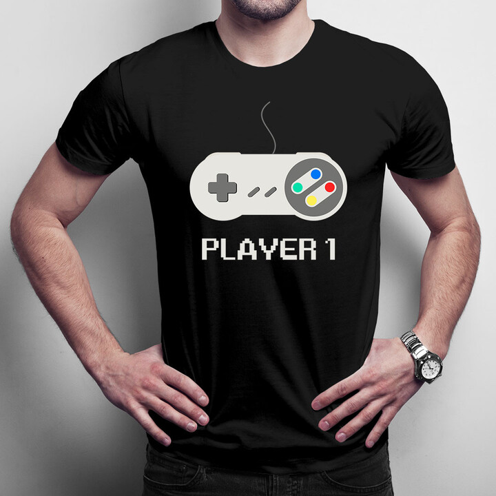 Player 1 v1 - pánské tričko s potiskem