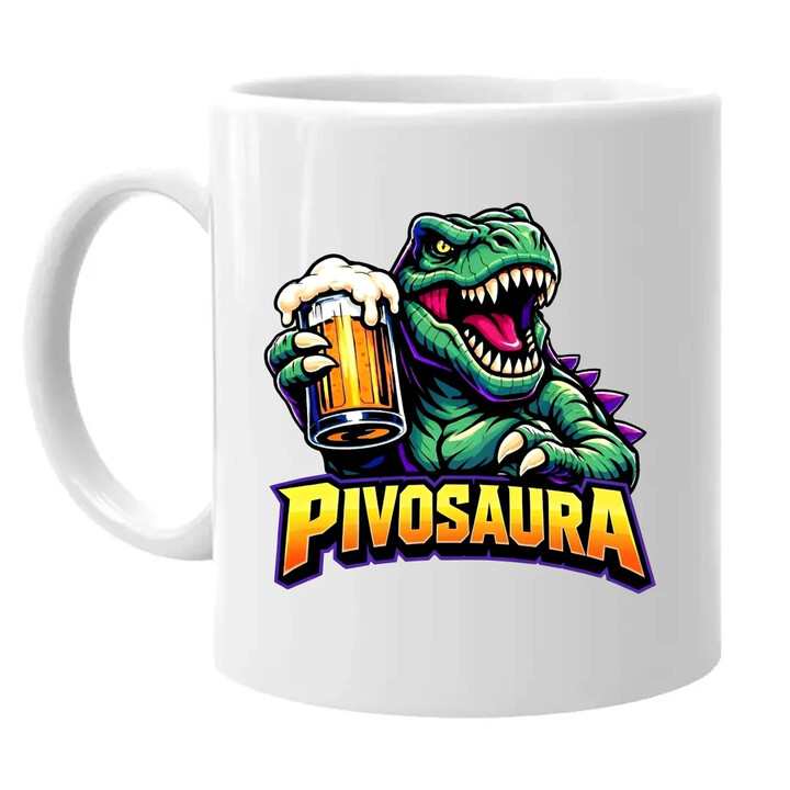 Pivosaura - hrnek s potiskem